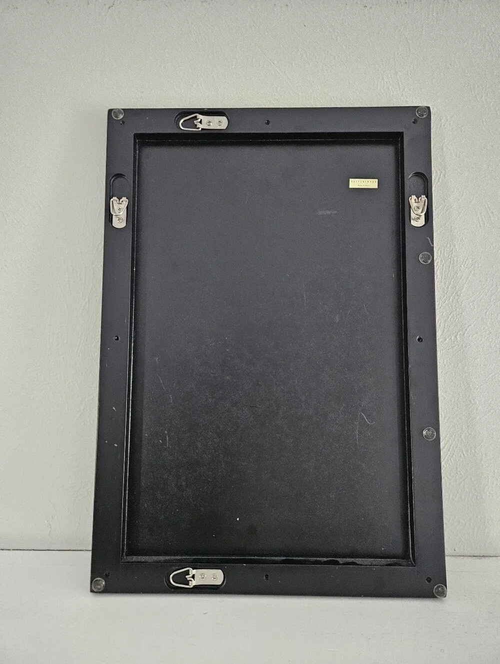 Pottery Barn Matte Black Frameless Wall Mounted Magnetic Chalkboard